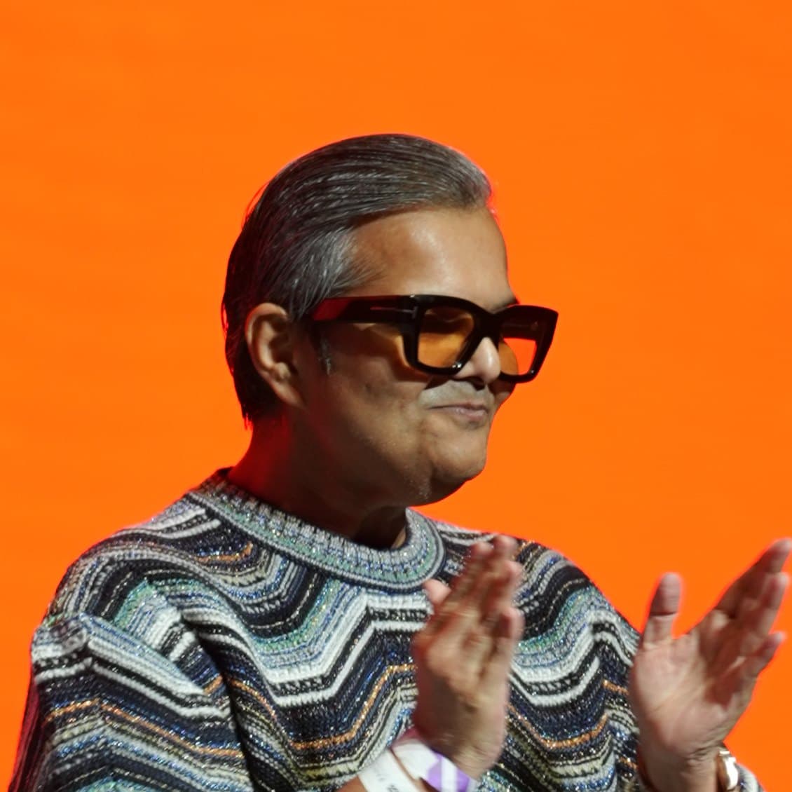 Kalpesh Kinariwala on stage at a concert